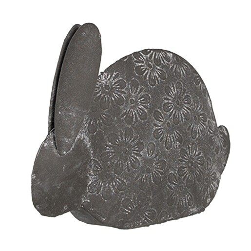 Figurina Iepuras fier gri 16x4x11 cm