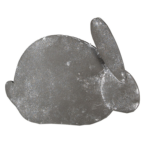 Figurina Iepuras fier gri 16x4x11 cm