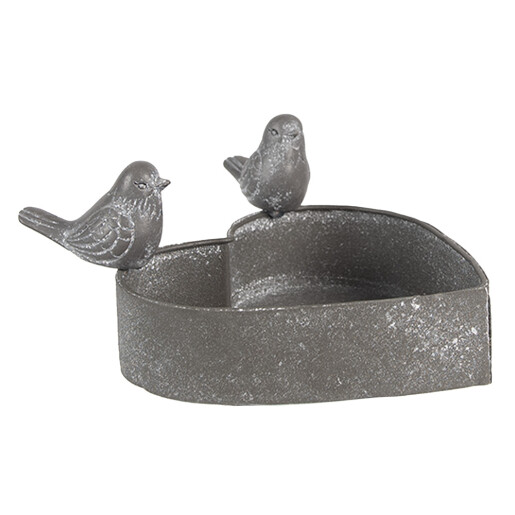 Ghiveci flori fier gri 14x12x7 cm