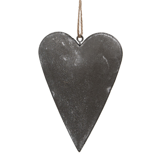 Decoratiune Inimioara fier gri PK 11x2x8 cm