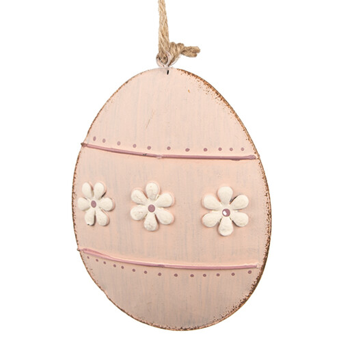 Set 2 Oua decorative Paste metal roz 10x2x8 cm