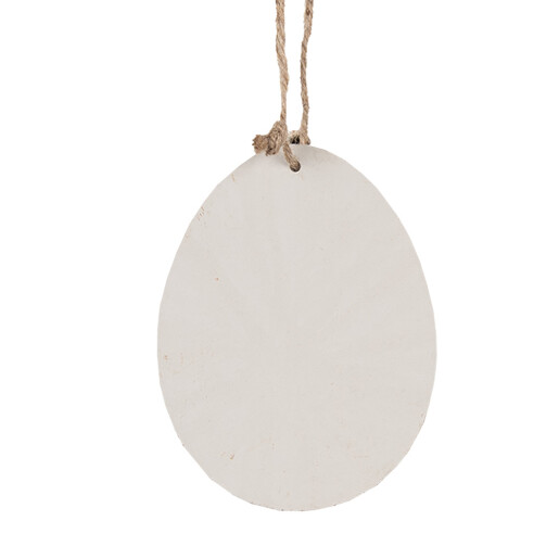 Set 2 Oua decorative Paste metal alb 10x8 cm