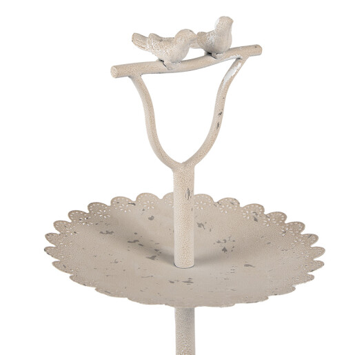 Platou supraetajat fier bej antichizat 32x51 cm
