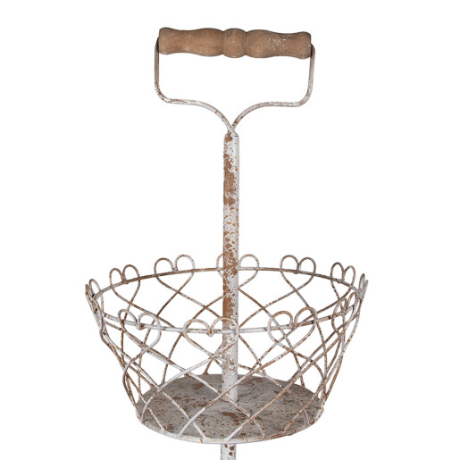 Cos fier alb maro 28x74 cm