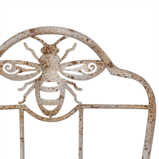 Scaun gradina fier alb maro antichizat 47x47x91 cm