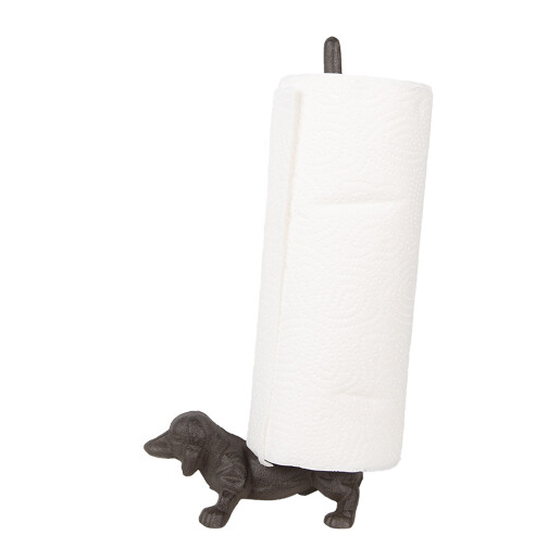 Suport rola hartie bucatarie fier maro Catelus 14x8x30 cm