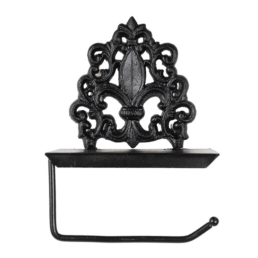 Suport hartie igienica fier negru 18x10x24 cm