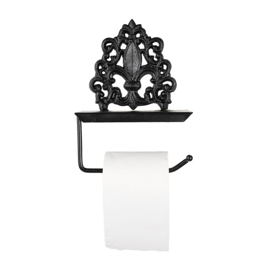 Suport hartie igienica fier negru 18x10x24 cm
