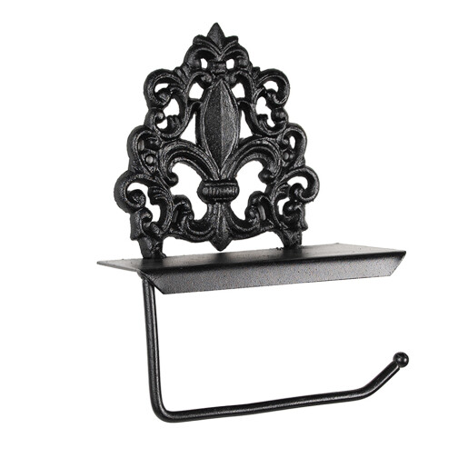 Suport hartie igienica fier negru 18x10x24 cm