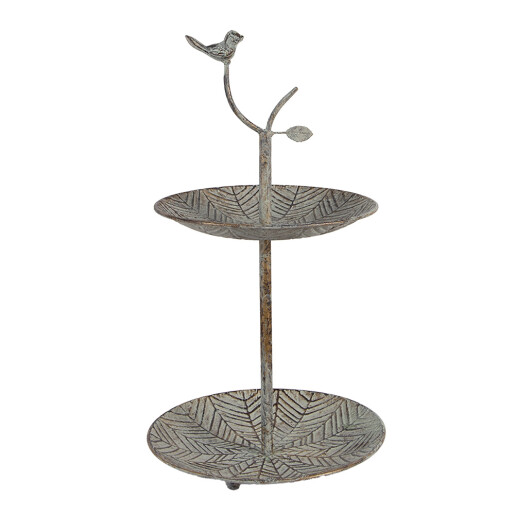 Platou supraetajat fier maro verde Ø 26x48 cm