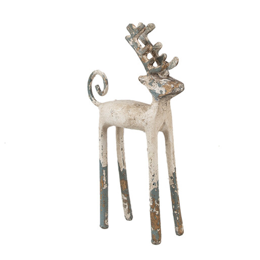 Figurina Ren fier bej antichizat 16x5x25 cm