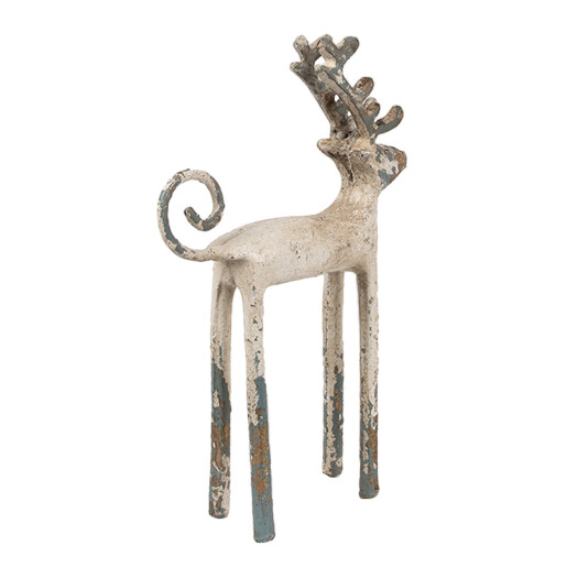 Figurina Ren fier bej antichizat 16x5x25 cm