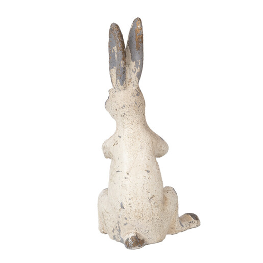 Figurina Iepuras ceramica bej vintage 9x8x17 cm
