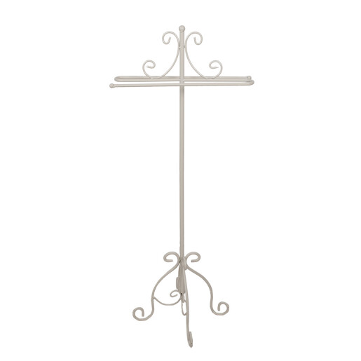 Suport prosoape fier alb 40x24x95 cm
