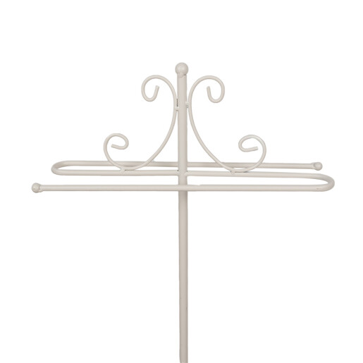 Suport prosoape fier alb 40x24x95 cm