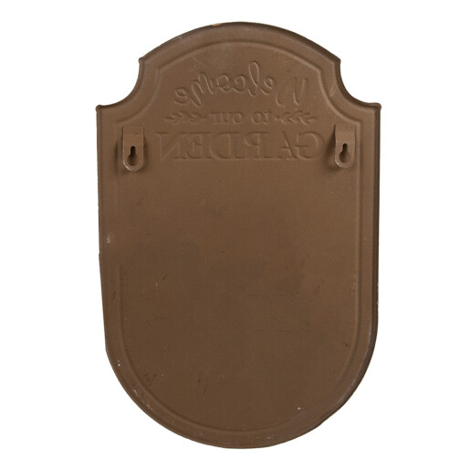 Ghiveci flori fier maro vintage 23x10x36 cm