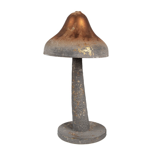 Ciupercuta decorativa metal gri auriu 14x27 cm