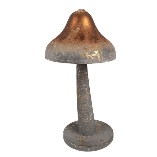 Ciupercuta decorativa metal gri auriu 14x27 cm