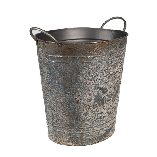 Ghiveci flori metal gri 35x22x32 cm