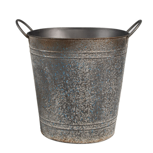 Ghiveci flori metal gri 35x22x32 cm