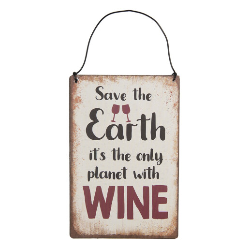 Decoratiune perete Wine metal 10x1x15 cm