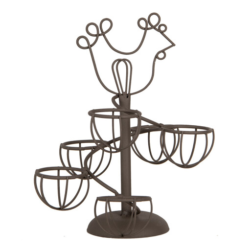 Suport oua metal maro 17x23 cm