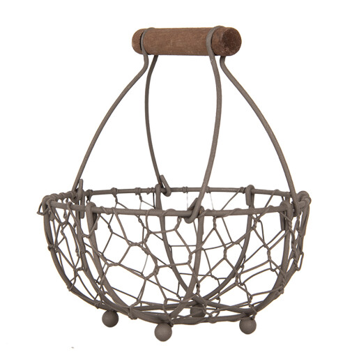 Cos fier lemn maro 14x7/17 cm