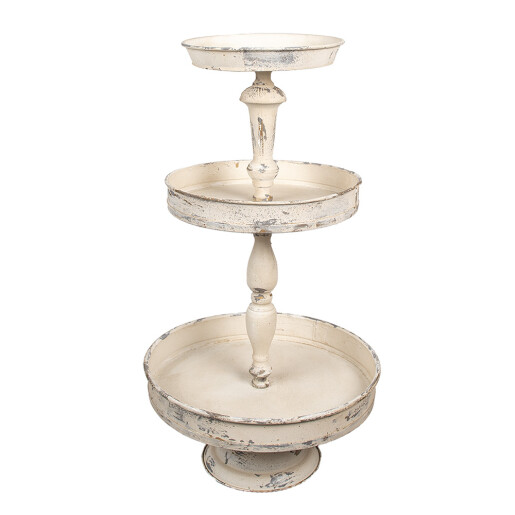 Platou supraetajat fier bej vintage Ø 42x75 cm
