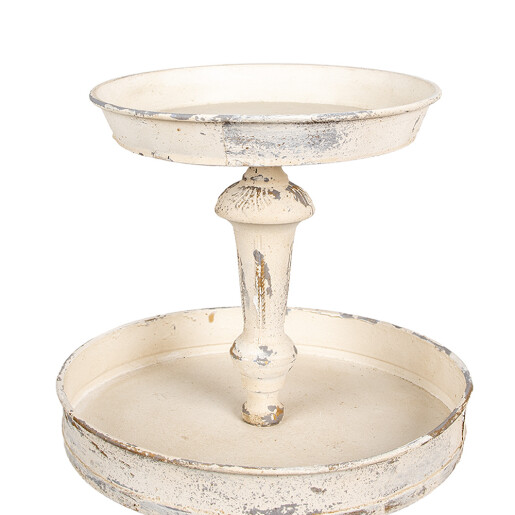 Platou supraetajat fier bej vintage Ø 42x75 cm
