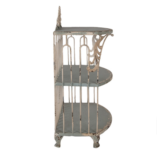 Raft fier verde bej vintage 38x23x55 cm