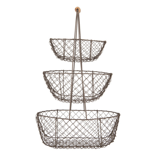 Cos supraetajat metal negru 30x22x50 cm