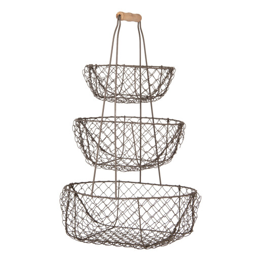 Cos supraetajat metal negru 30x22x50 cm