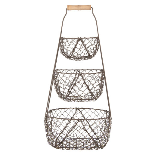 Cos supraetajat metal negru 30x22x50 cm