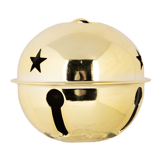 Set 12 ornamente brad Clopotei metal auriu 5x4 cm