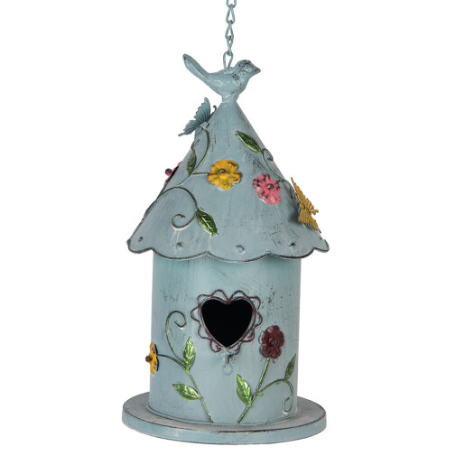 Casuta Pasari metal multicolor 16x19x29 cm