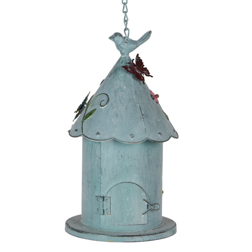 Casuta Pasari metal multicolor 16x19x29 cm