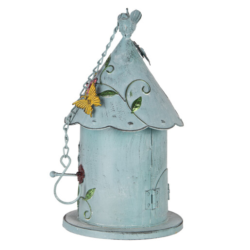 Casuta Pasari metal multicolor 16x19x29 cm