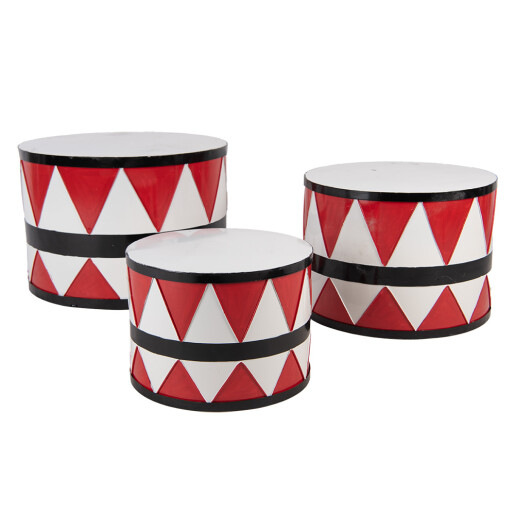 Set 3 Tobe decorative Craciun metal multicolor (3) Ø 47x32 / Ø39x28 / Ø 31x22 cm
