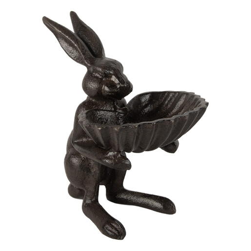 Hranitoare pasari fier maro Iepuras 16x13x17 cm Hranitoare pasari fier maro Iepuras 16x13x17 cm