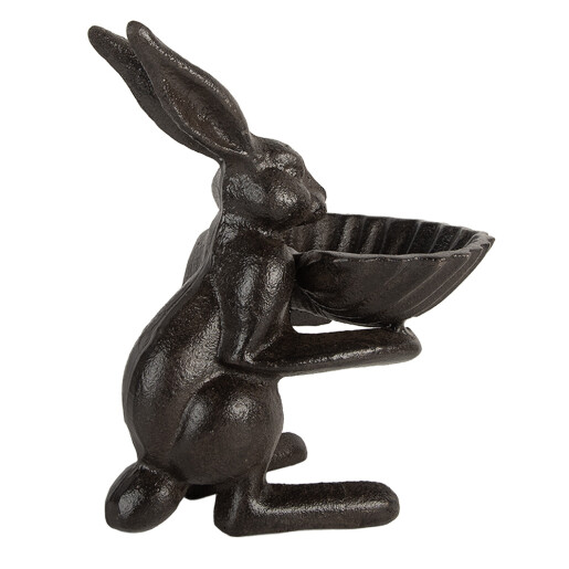 Hranitoare pasari fier maro Iepuras 16x13x17 cm Hranitoare pasari fier maro Iepuras 16x13x17 cm