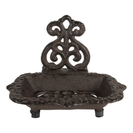 Savoniera metal maro 15x11x11 cm