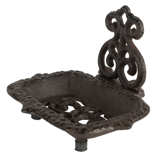 Savoniera metal maro 15x11x11 cm