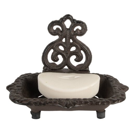 Savoniera metal maro 15x11x11 cm