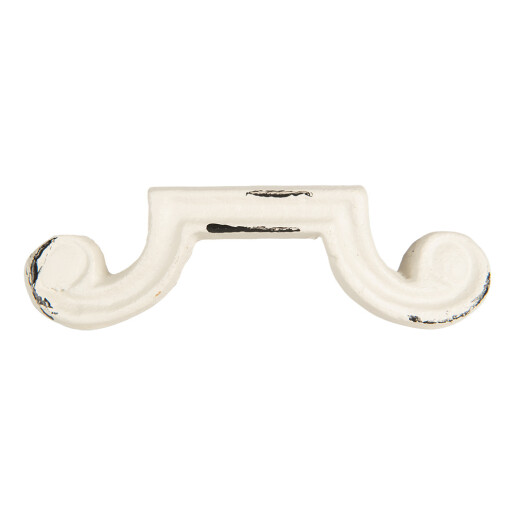 Maner mobilier fier alb vintage 12x2x3 cm Maner mobilier fier alb vintage 12x2x3 cm