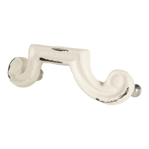 Maner mobilier fier alb vintage 12x2x3 cm Maner mobilier fier alb vintage 12x2x3 cm