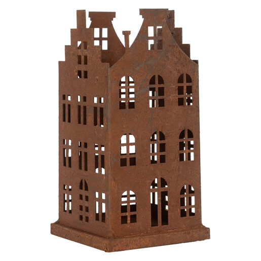Set 2 casute decorative metal maro 11x11x21 cm,  8x8x16 cm