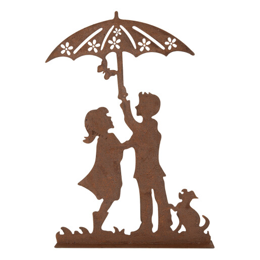 Figurina Copii metal maro 21x5x31 cm