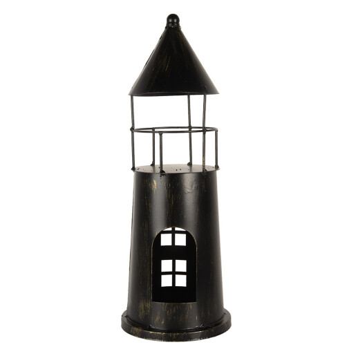 Far decorativ metal negru auriu Ø 16x45 cm