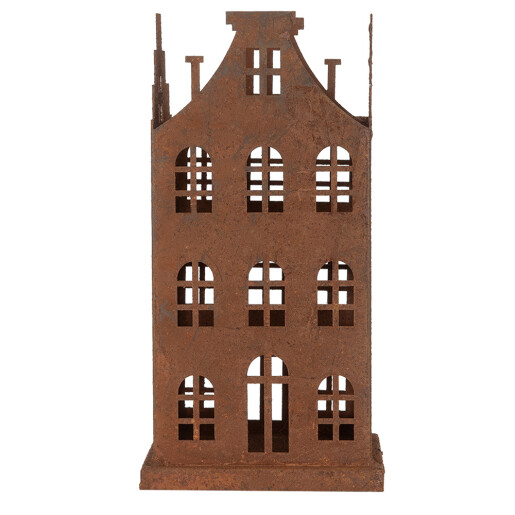 Set 2 Casute decorative metal maro 14x14x27 cm, 11x11x23 cm