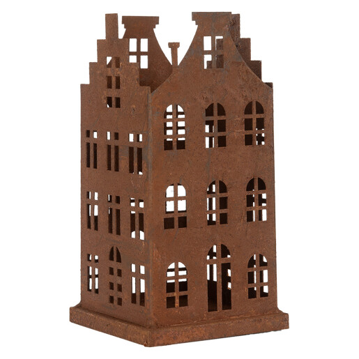 Set 2 Casute decorative metal maro 14x14x27 cm, 11x11x23 cm
